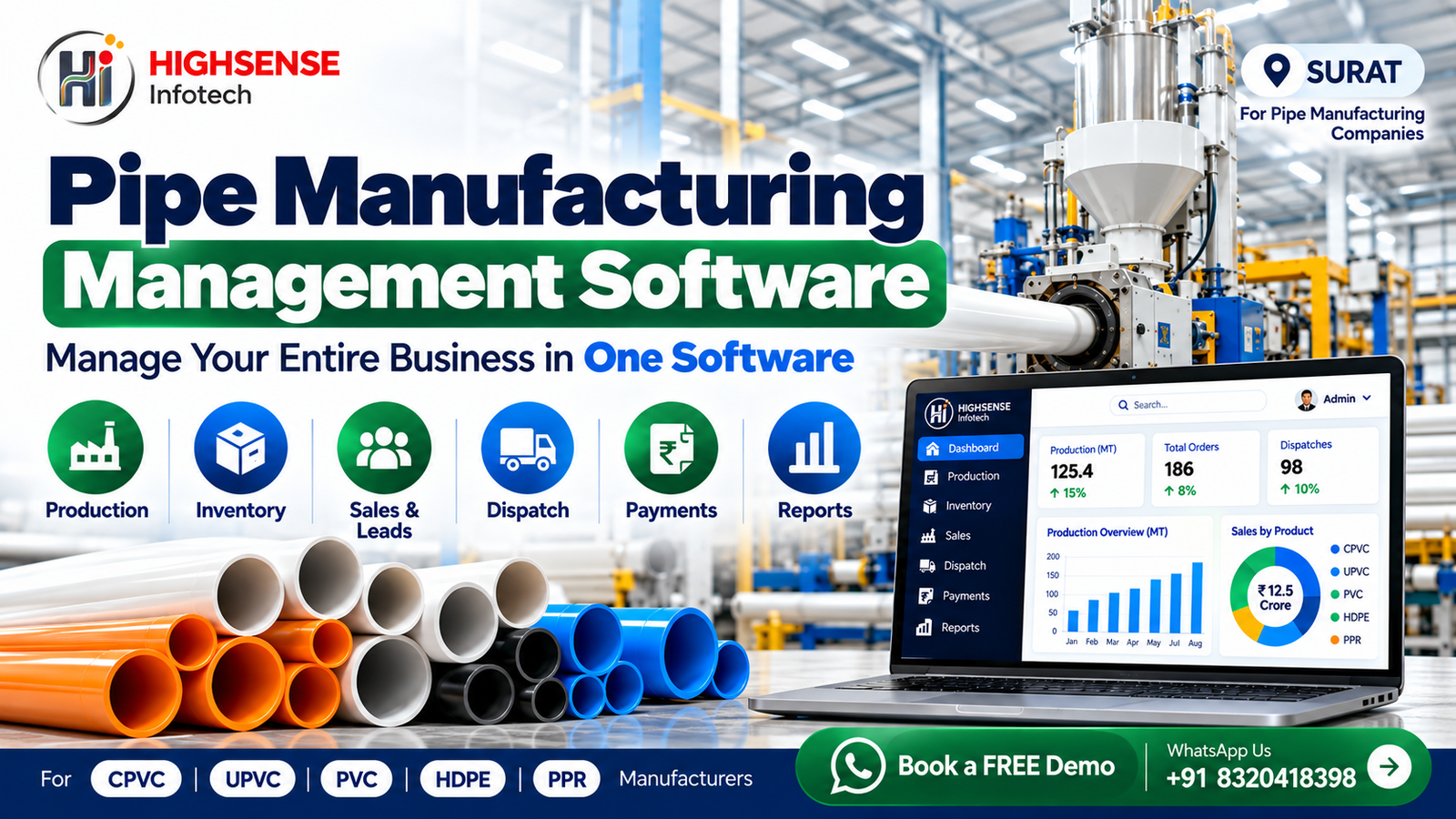 Pipe Manufacturing Management Software: Manage Production, Inventory, Sales & Dispatch in One System
